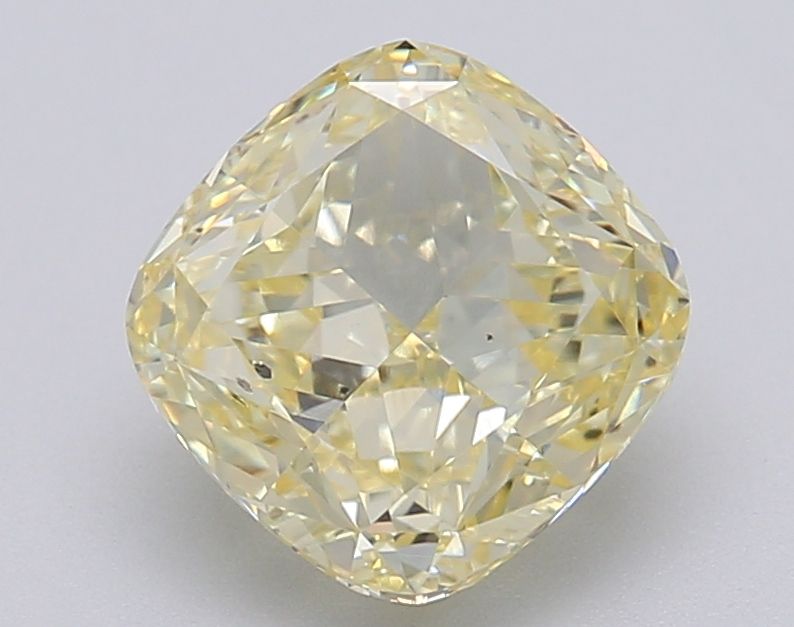 Lab-Grown Cushion Diamond - 2.07 Carats, Fancy Yellow Color, VS2 Clarity - Certified by IGI - Report Number: LG608377073