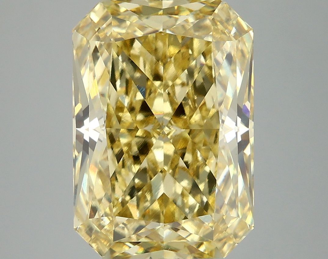 Lab-Grown Radiant Diamond - 6.1 Carats, Fancy Intense Yellow Color, VVS2 Clarity - Certified by IGI - Report Number: LG675599600