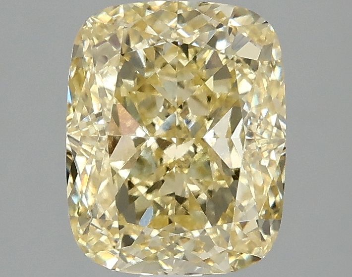 Lab-Grown Cushion Diamond - 2.1 Carats, Fancy Intense Yellow Color, VVS2 Clarity - Certified by IGI - Report Number: LG687527491