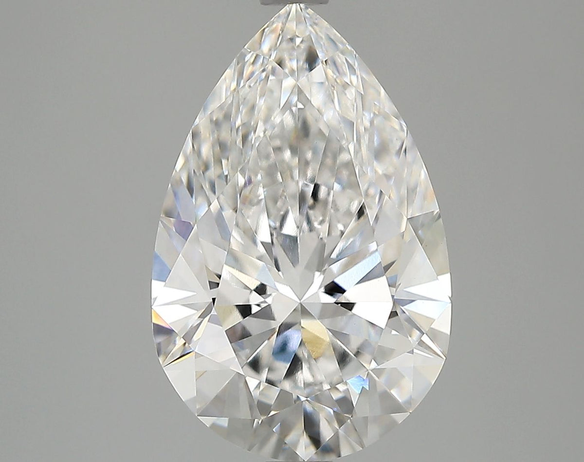 Lab-Grown Pear Diamond - 4.02 Carats, F Color, VVS2 Clarity - Certified by IGI - Report Number: LG687555195