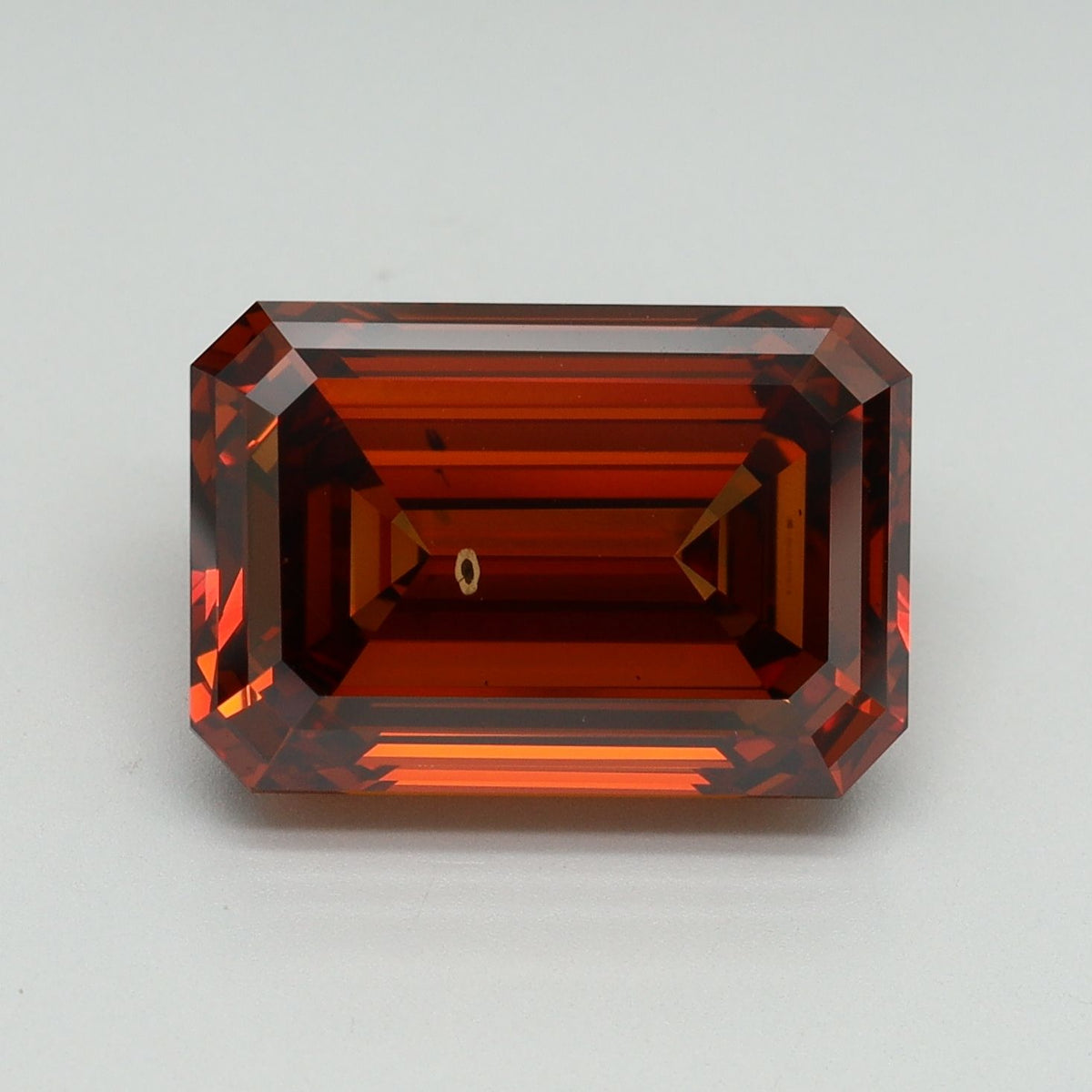 Lab-Grown Emerald Diamond - 7.11 Carats, Fancy Deep Orange Color, VS2 Clarity - Certified by IGI - Report Number: LG650407876