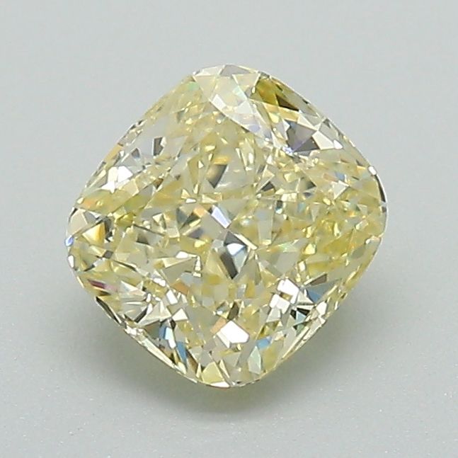 Lab-Grown Cushion Diamond - 1.0 Carats, Fancy Yellow Color, VS1 Clarity - Certified by IGI - Report Number: LG648485043