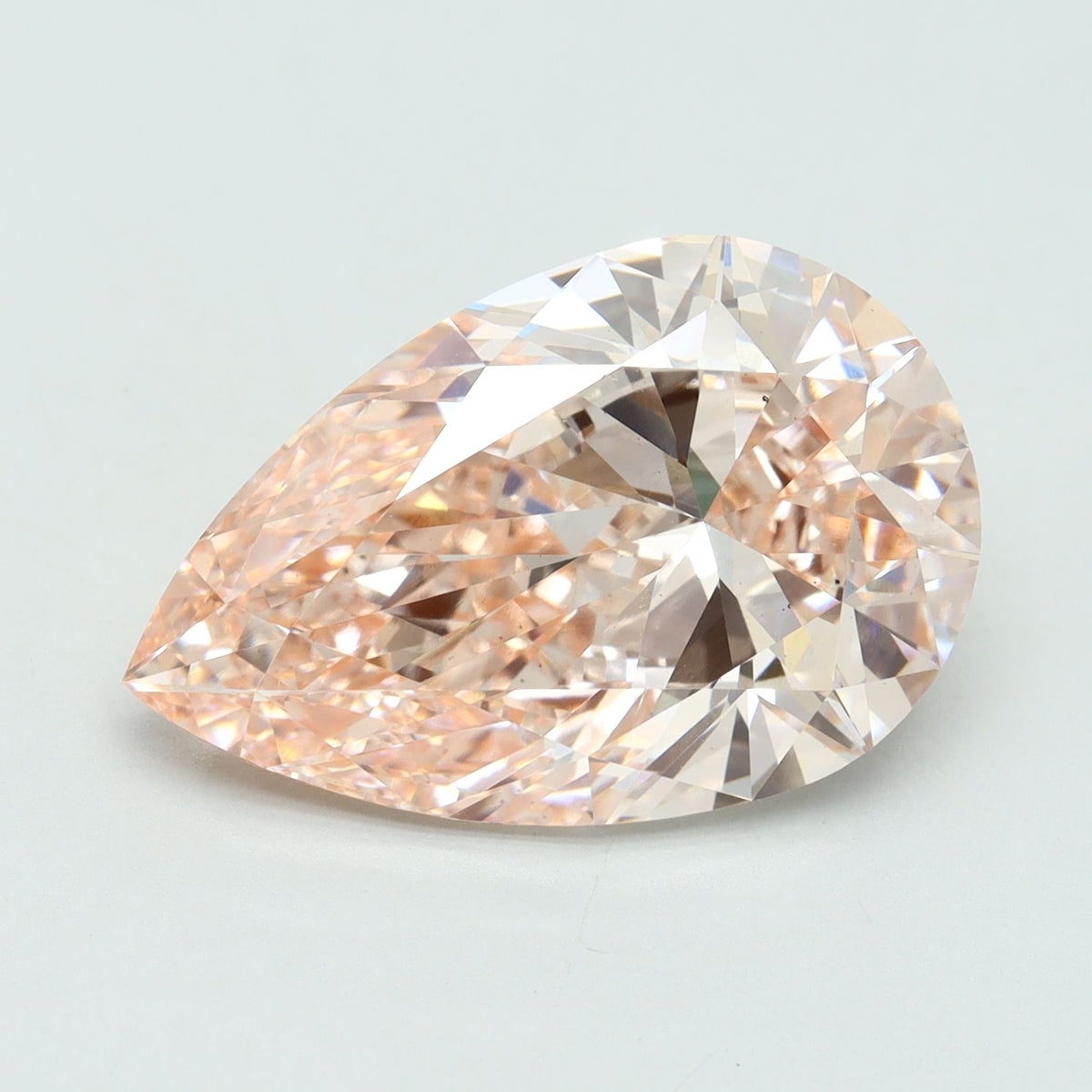 Lab-Grown Pear Diamond - 8.02 Carats, Fancy Intense Pink Color, VS2 Clarity - Certified by IGI - Report Number: LG614338792