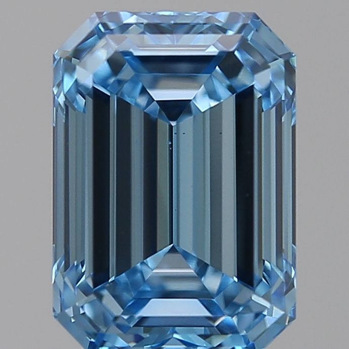 Lab-Grown Emerald Diamond - 2.02 Carats, Fancy Intense Blue Color, VS2 Clarity - Certified by IGI - Report Number: LG607399173