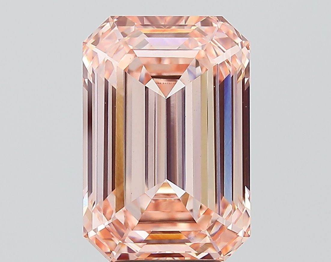 Lab-Grown Emerald Diamond - 6.48 Carats, Fancy Intense Pink Color, VS1 Clarity - Certified by IGI - Report Number: LG612345732