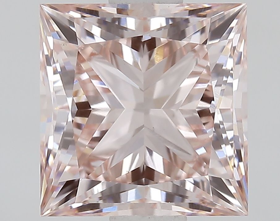 Lab-Grown Princess Diamond - 1.51 Carats, Fancy Pink Color, VS1 Clarity - Certified by IGI - Report Number: LG632473234