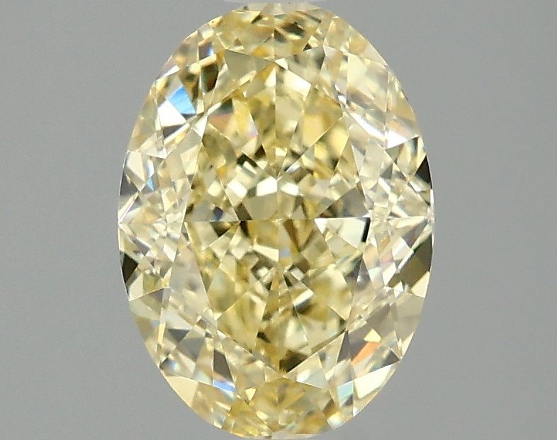 Lab-Grown Oval Diamond - 2.02 Carats, Fancy Intense Yellow Color, VVS2 Clarity - Certified by IGI - Report Number: LG677549903
