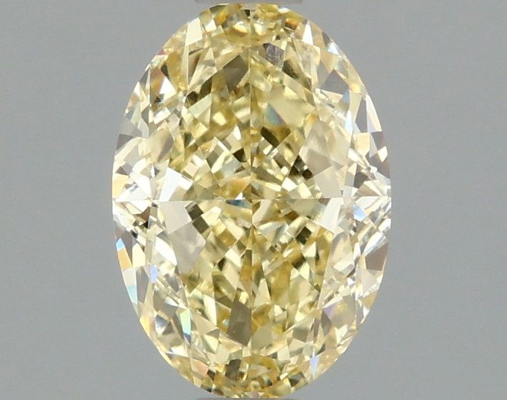 Lab-Grown Oval Diamond - 1.51 Carats, Fancy Intense Yellow Color, VVS2 Clarity - Certified by IGI - Report Number: LG671489030