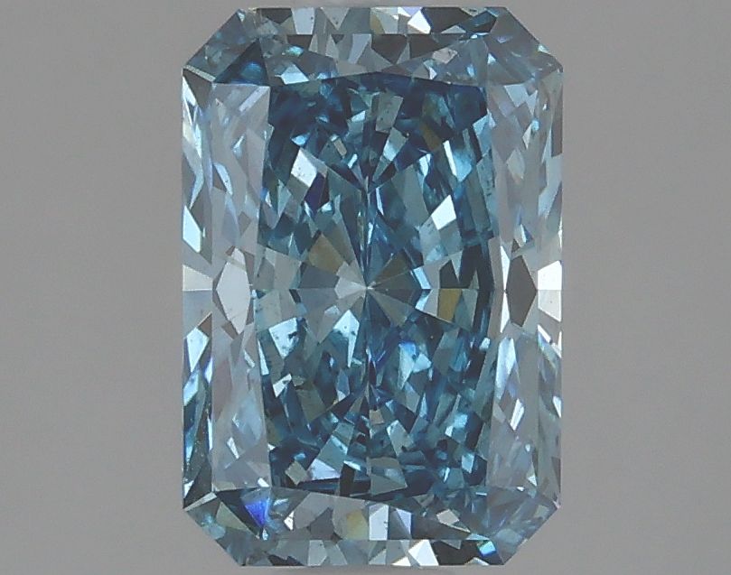 Lab-Grown Radiant Diamond - 2.07 Carats, Fancy Vivid Blue Color, VS2 Clarity - Certified by IGI - Report Number: LG625409955
