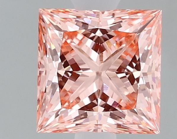 Lab-Grown Princess Diamond - 1.05 Carats, Fancy Vivid Pink Color, VVS2 Clarity - Certified by IGI - Report Number: LG620444784