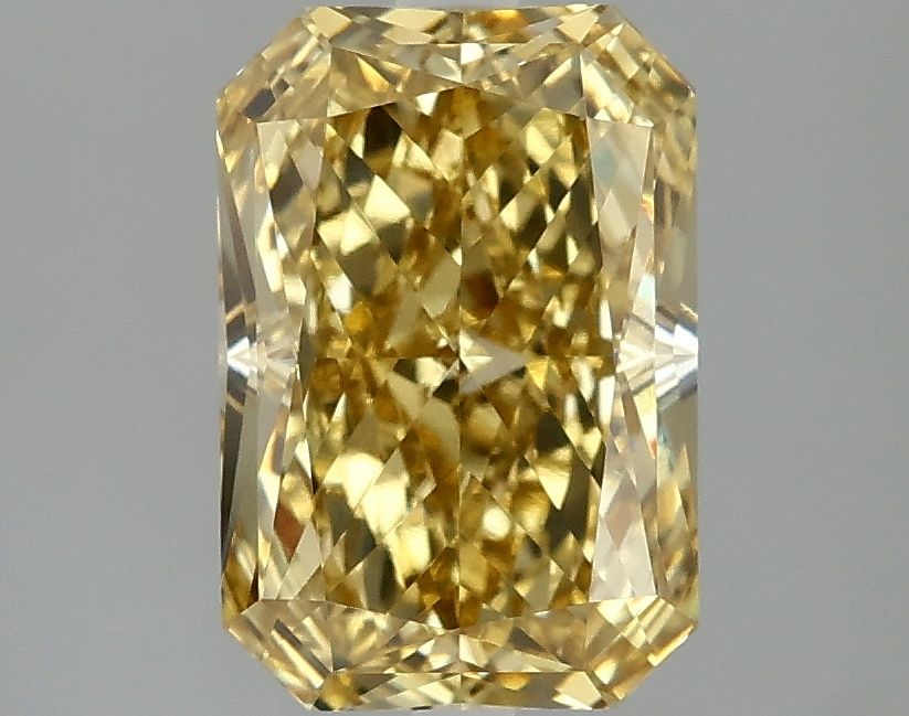 Lab-Grown Radiant Diamond - 2.56 Carats, Fancy Intense Yellow Color, VVS2 Clarity - Certified by IGI - Report Number: LG666445354