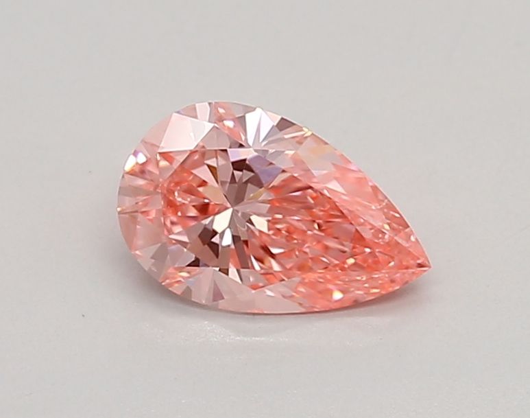 Lab-Grown Pear Diamond - 0.61 Carats, Fancy Vivid Pink Color, VS1 Clarity - Certified by IGI - Report Number: LG607316239