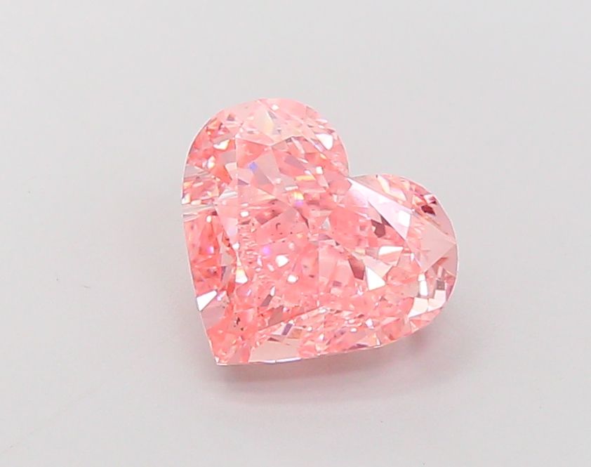 Lab-Grown Heart Diamond - 4.03 Carats, Fancy Vivid Pink Color, VS2 Clarity - Certified by IGI - Report Number: LG689575794
