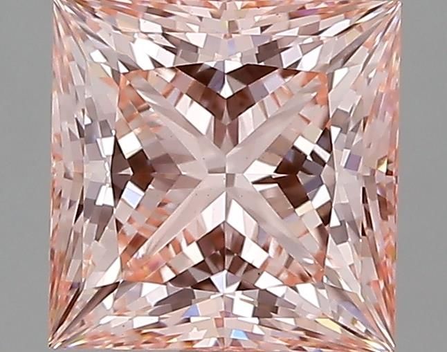 Lab-Grown Princess Diamond - 2.35 Carats, Fancy Vivid Pink Color, VS1 Clarity - Certified by IGI - Report Number: LG649422747