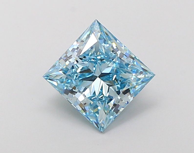 Lab-Grown Princess Diamond - 2.09 Carats, Fancy Intense Blue Color, VS2 Clarity - Certified by IGI - Report Number: LG685586145