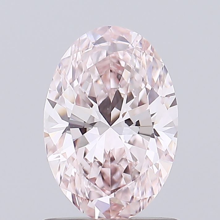 Lab-Grown Oval Diamond - 1.01 Carats, Fancy Brownish Pink Color, VVS2 Clarity - Certified by IGI - Report Number: LG673415323