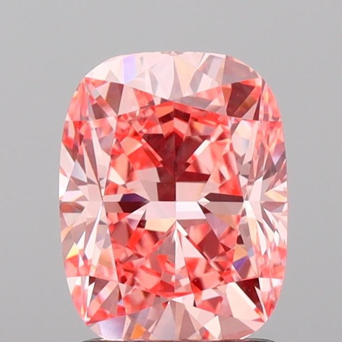 Lab-Grown Cushion Diamond - 2.0 Carats, Fancy Vivid Pink Color, VVS2 Clarity - Certified by IGI - Report Number: LG658493011