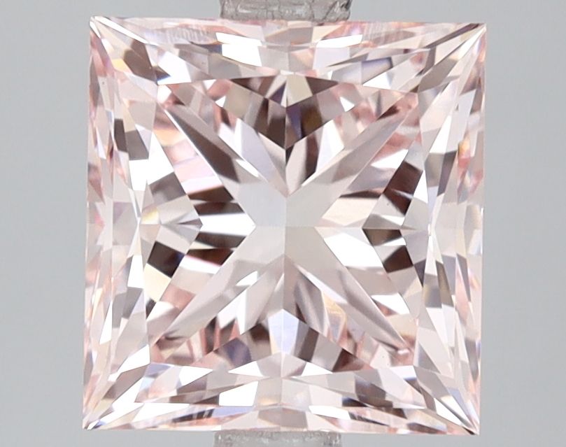 Lab-Grown Princess Diamond - 3.01 Carats, Fancy Intense Pink Color, VVS2 Clarity - Certified by IGI - Report Number: 629471236
