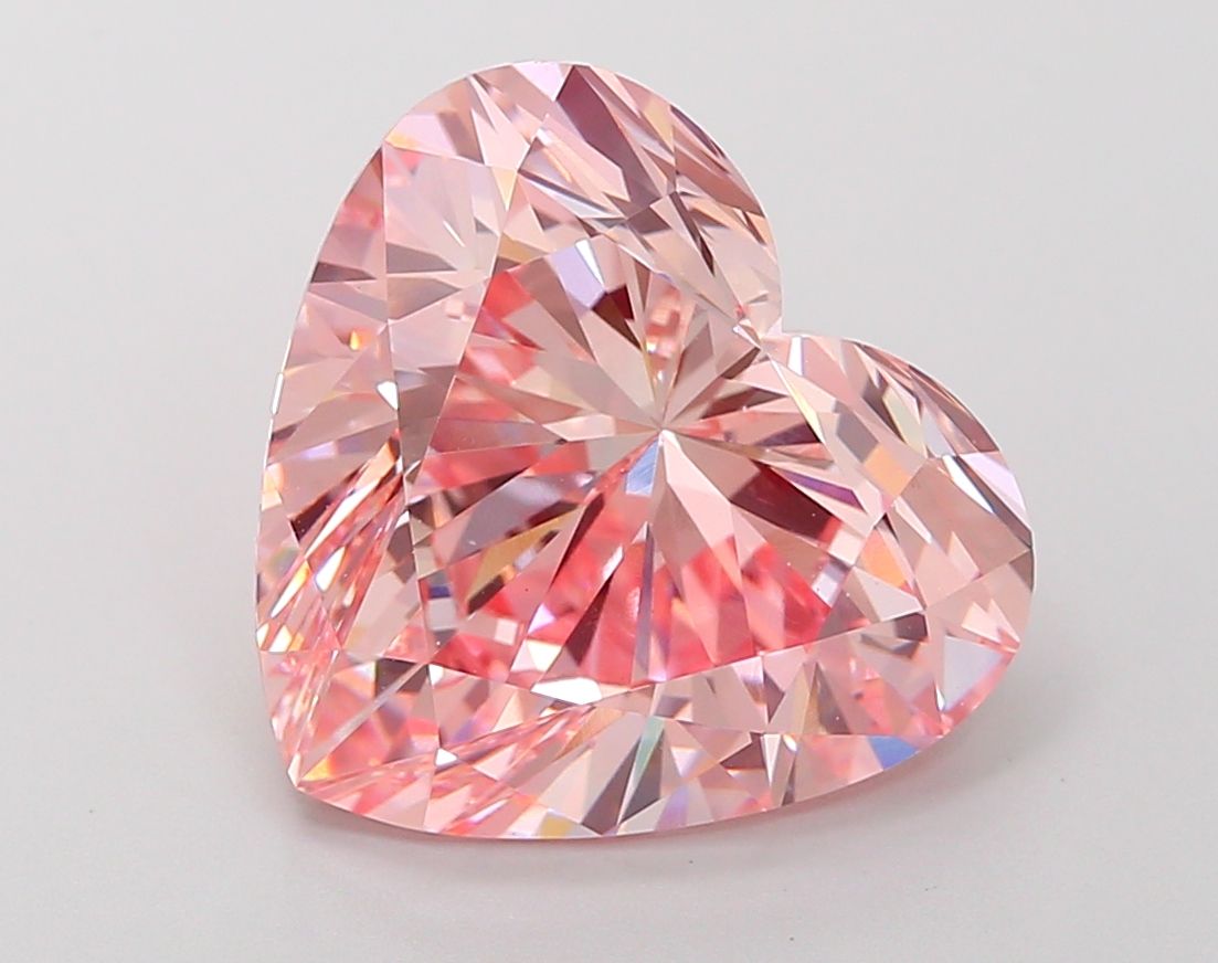 Lab-Grown Heart Diamond - 8.1 Carats, Fancy Intense Pink Color, VS1 Clarity - Certified by IGI - Report Number: LG678503417
