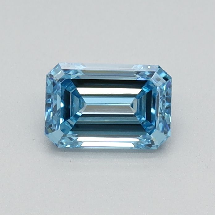 Lab-Grown Emerald Diamond - 0.37 Carats, Fancy Intense Blue Color, VVS1 Clarity - Certified by IGI - Report Number: LG584356950