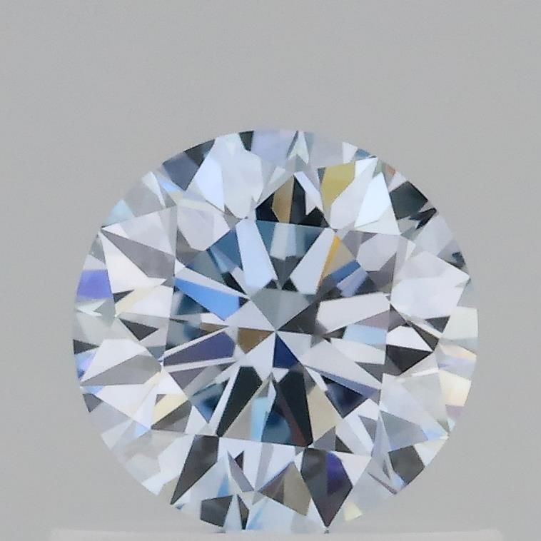 Lab-Grown Round Diamond - 0.59 Carats, Fancy Blue Color, VS1 Clarity - Certified by IGI - Report Number: LG687573214