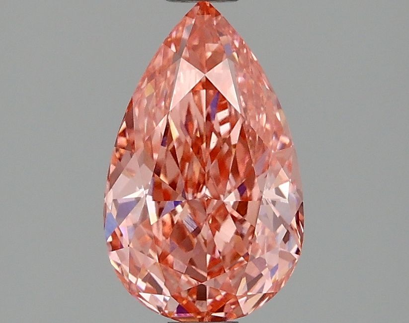 Lab-Grown Pear Diamond - 1.58 Carats, Fancy Vivid Pink Color, VS1 Clarity - Certified by IGI - Report Number: LG677579205