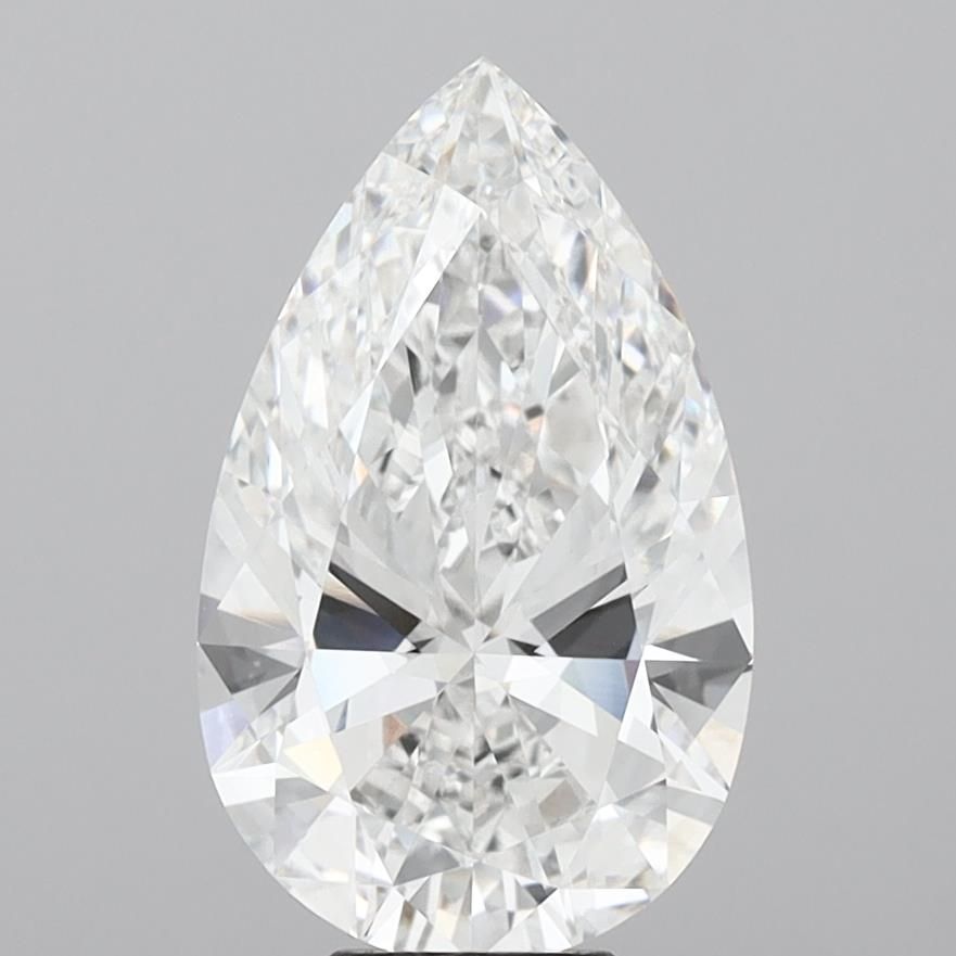 Lab-Grown Pear Diamond - 7.01 Carats, F Color, VVS2 Clarity - Certified by IGI - Report Number: LG685595834