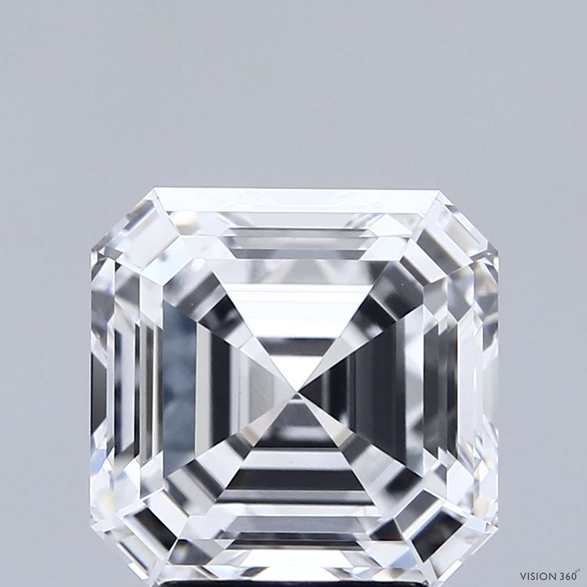 Lab-Grown Asscher Diamond - 4.1 Carats, D Color, VVS2 Clarity - Certified by IGI - Report Number: LG715519000
