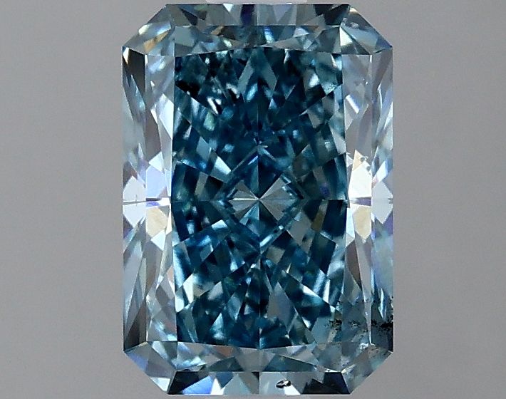 Lab-Grown Radiant Diamond - 1.51 Carats, Fancy Vivid Blue Color, VS2 Clarity - Certified by IGI - Report Number: LG636422590
