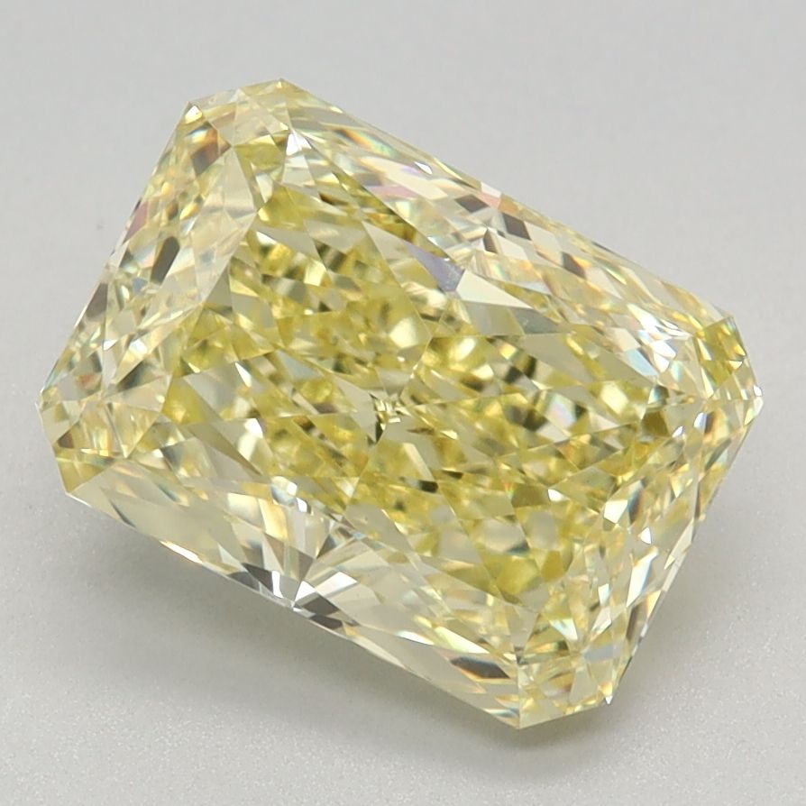 Lab-Grown Radiant Diamond - 2.54 Carats, Fancy Vivid Yellow Color, VVS2 Clarity - Certified by IGI - Report Number: LG638436269
