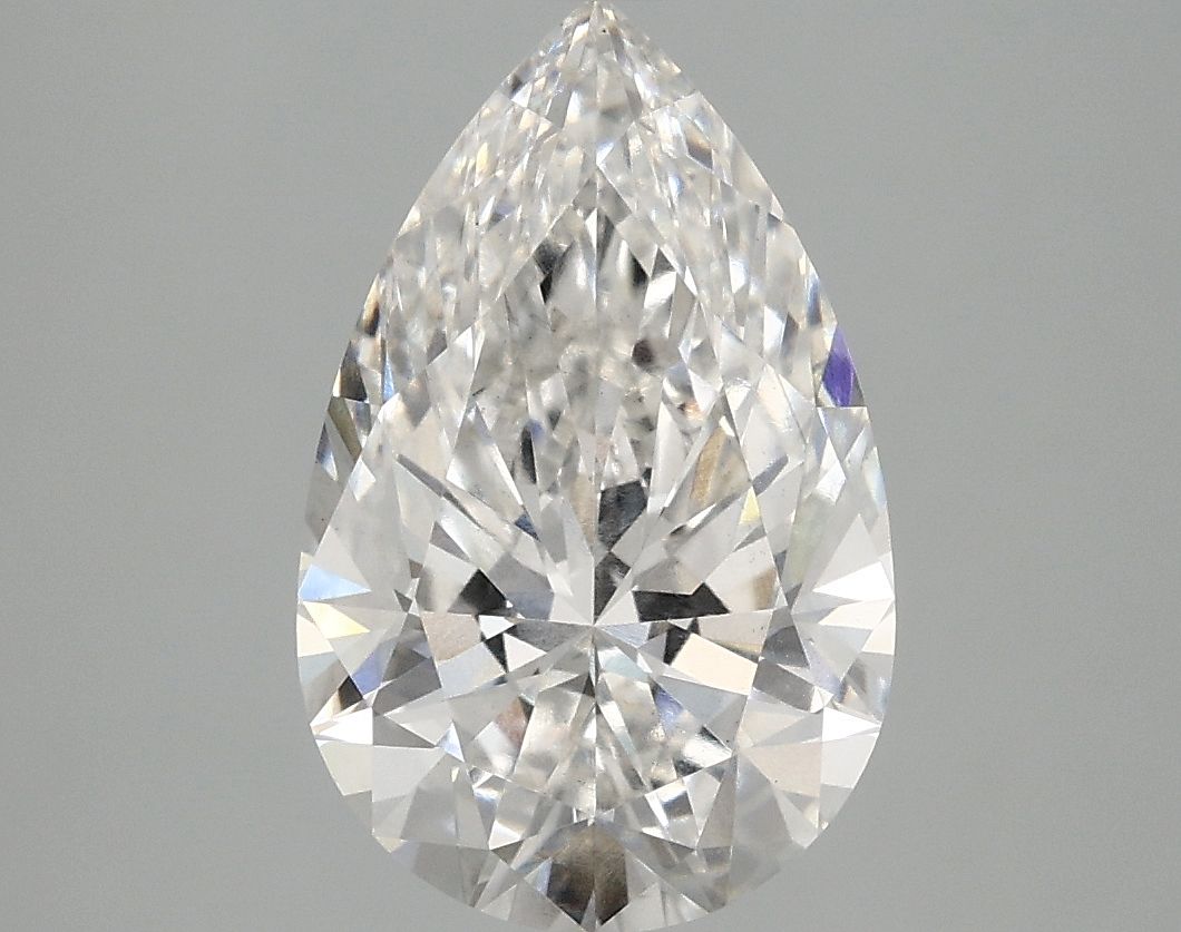 Lab-Grown Pear Diamond - 3.04 Carats, F Color, VS2 Clarity - Certified by IGI - Report Number: LG689579791