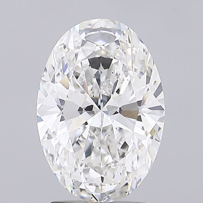Lab-Grown Oval Diamond - 2.5 Carats, E Color, VS2 Clarity - Certified by IGI - Report Number: LG680533128