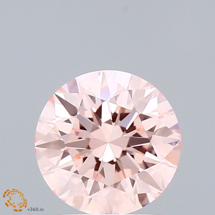 Lab-Grown Round Diamond - 1.51 Carats, Fancy Intense Pink Color, VVS2 Clarity - Certified by IGI - Report Number: LG663412733