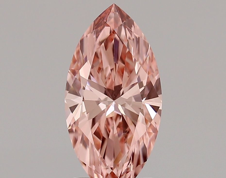 Lab-Grown Marquise Diamond - 1.45 Carats, Fancy Vivid Pink Color, VVS2 Clarity - Certified by IGI - Report Number: LG669450284