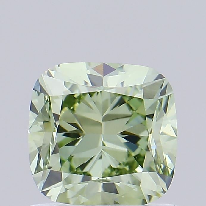 Lab-Grown Cushion Diamond - 1.01 Carats, Fancy Intense Green Color, VS2 Clarity - Certified by IGI - Report Number: LG617485522