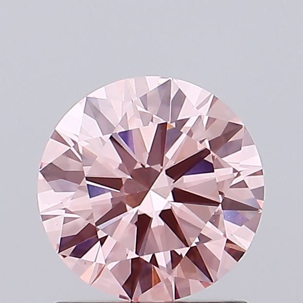 Lab-Grown Round Diamond - 1.2 Carats, Fancy Vivid Pink Color, VS1 Clarity - Certified by IGI - Report Number: LG685532874