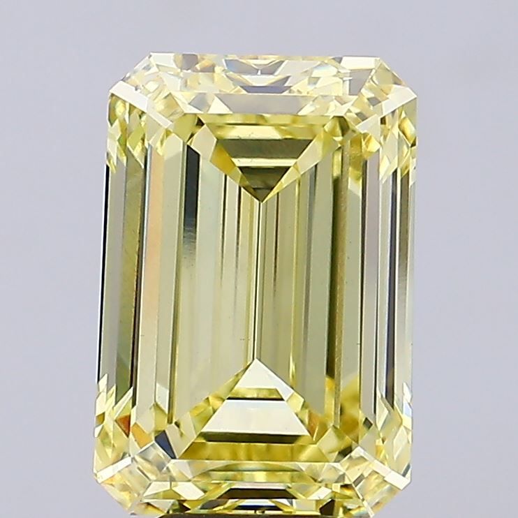 Lab-Grown Emerald Diamond - 7.54 Carats, Fancy Intense Yellow Color, VS1 Clarity - Certified by IGI - Report Number: LG681511208