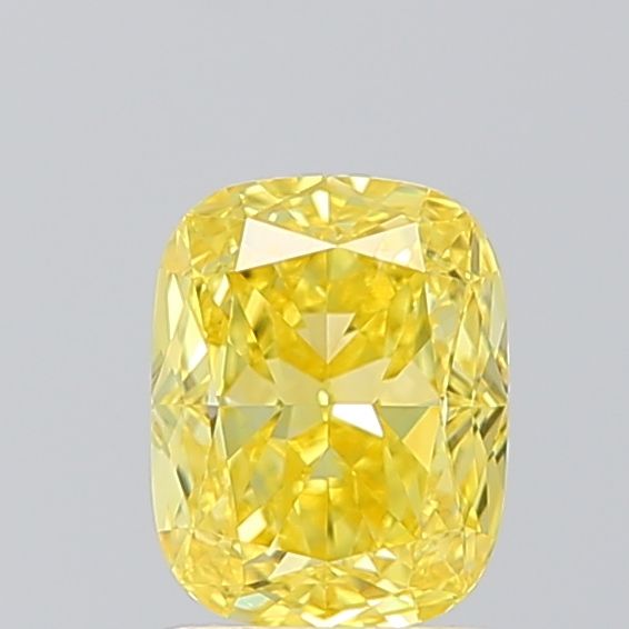 Lab-Grown Cushion Diamond - 1.5 Carats, Fancy Vivid Yellow Color, VVS2 Clarity - Certified by IGI - Report Number: LG670423478