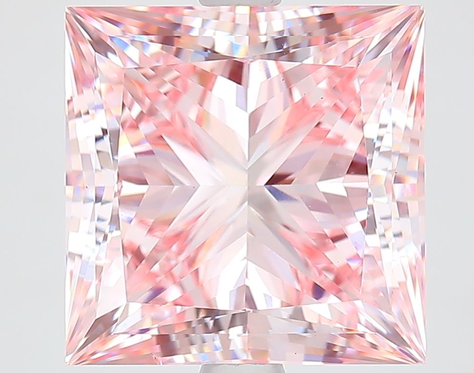 Lab-Grown Princess Diamond - 5.0 Carats, Fancy Intense Pink Color, VS1 Clarity - Certified by IGI - Report Number: LG623448363