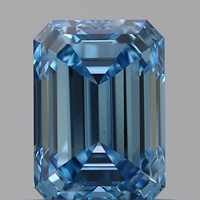 Lab-Grown Emerald Diamond - 0.81 Carats, Fancy Intense Blue Color, VS1 Clarity - Certified by IGI - Report Number: LG584351869