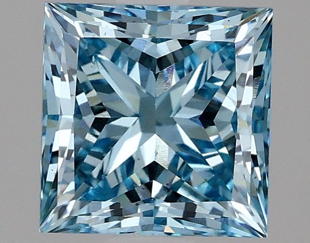 Lab-Grown Princess Diamond - 2.0 Carats, Fancy Vivid Blue Color, VS1 Clarity - Certified by IGI - Report Number: LG634426752
