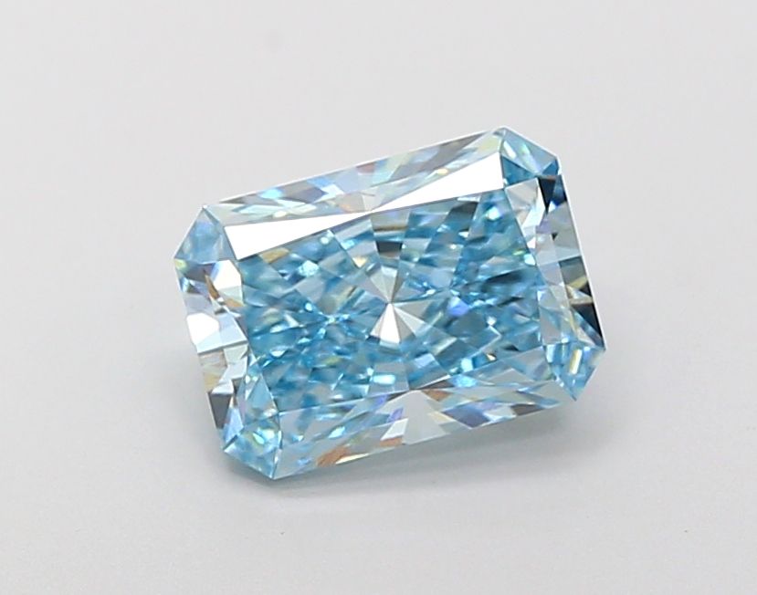 Lab-Grown Radiant Diamond - 2.52 Carats, Fancy Vivid Blue Color, VS1 Clarity - Certified by IGI - Report Number: LG685586148