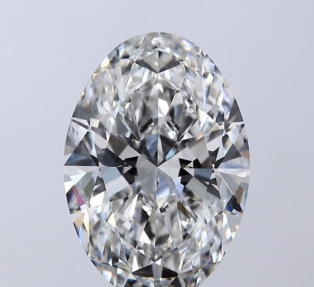 Lab-Grown Oval Diamond - 4.03 Carats, F Color, VVS2 Clarity - Certified by IGI - Report Number: LG715589166