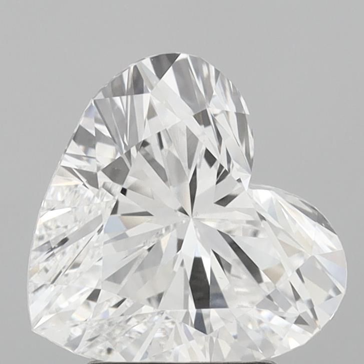 Lab-Grown Heart Diamond - 2.5 Carats, D Color, VS2 Clarity - Certified by IGI - Report Number: LG693517495