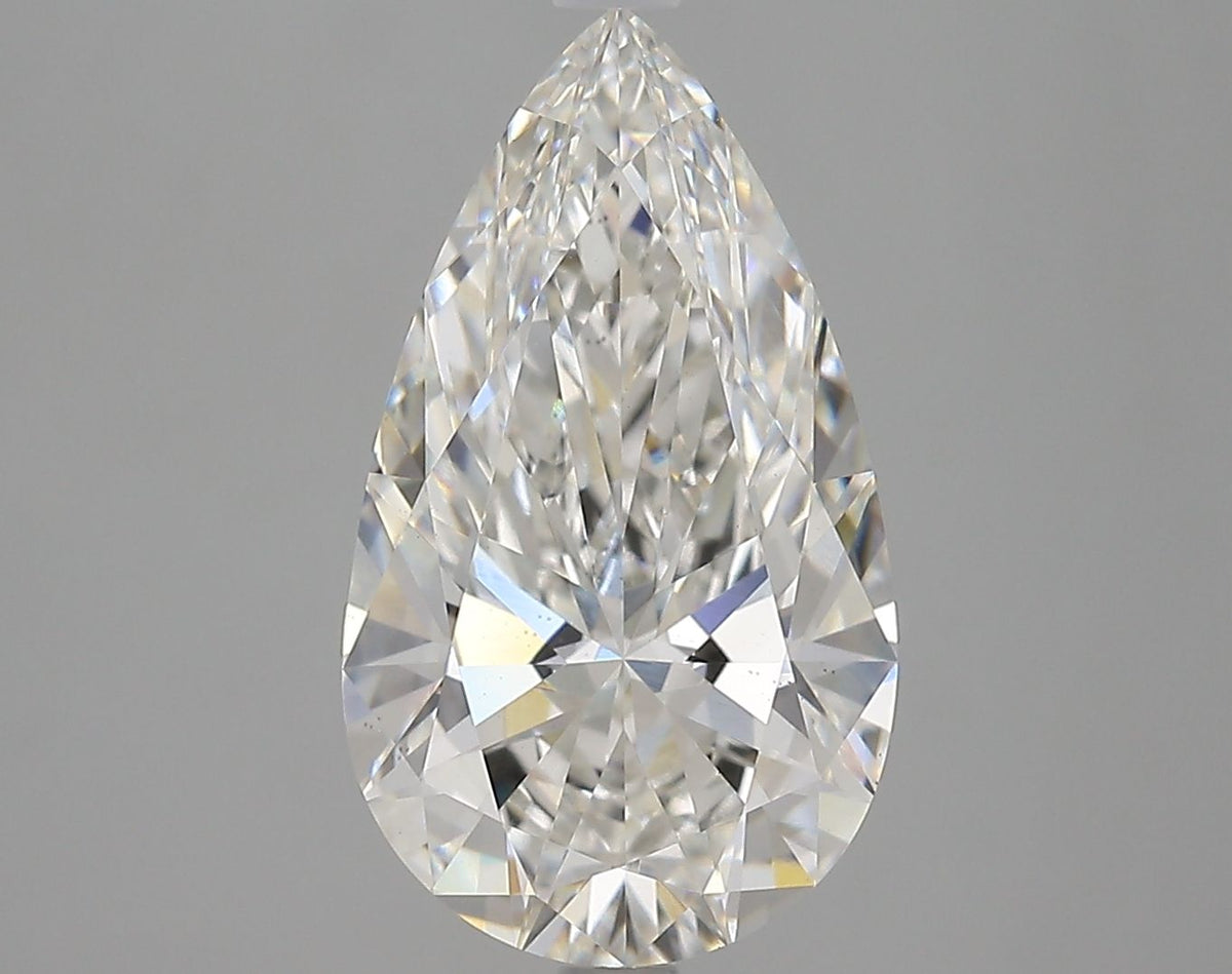 Lab-Grown Pear Diamond - 4.06 Carats, F Color, VS2 Clarity - Certified by IGI - Report Number: LG604398285