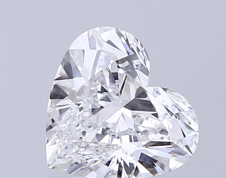 Lab-Grown Heart Diamond - 2.53 Carats, D Color, VS1 Clarity - Certified by IGI - Report Number: LG715507604