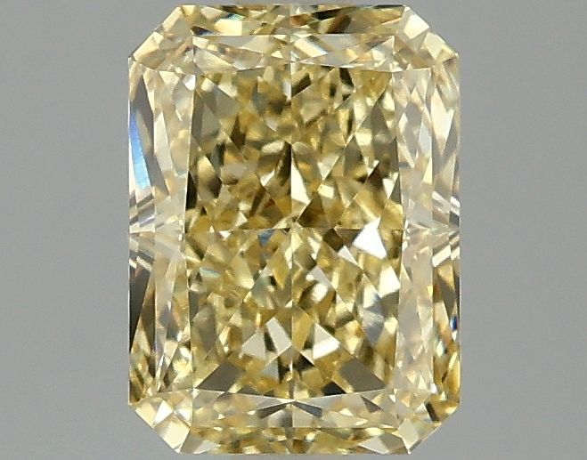 Lab-Grown Radiant Diamond - 1.53 Carats, Fancy Yellow Color, VVS2 Clarity - Certified by IGI - Report Number: LG663405842