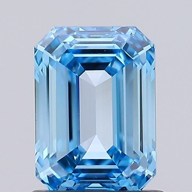 Lab-Grown Emerald Diamond - 1.06 Carats, Fancy Intense Blue Color, VVS2 Clarity - Certified by IGI - Report Number: LG674511581