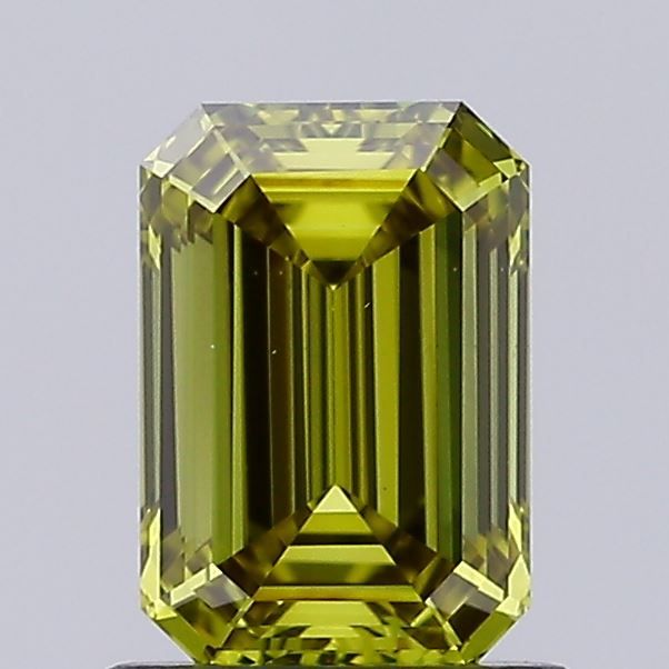 Lab-Grown Emerald Diamond - 1.05 Carats, Fancy Intense Greenish Yellow Color, VS1 Clarity - Certified by IGI - Report Number: LG623449883