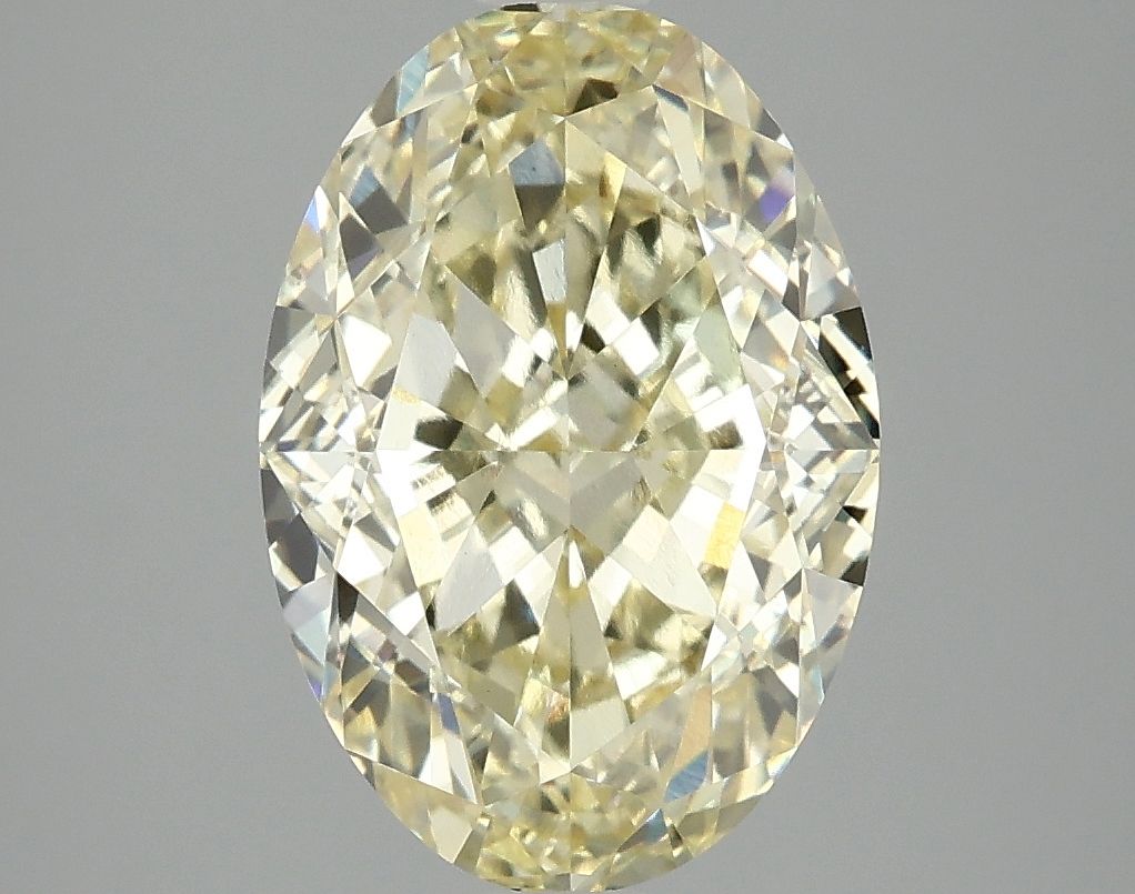 Lab-Grown Oval Diamond - 4.05 Carats, Fancy Intense Yellow Color, VVS2 Clarity - Certified by IGI - Report Number: LG687583322